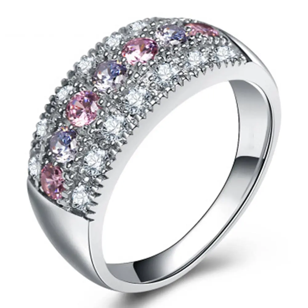 Shining Silver Micro Pave Round Cubic Zirconi Women Rings Three Floors CZ Jewelry Rings For Women Party Decoration
Shining Silver Micro Pave Round Cubic Zirconi Women Rings Three Floors CZ Jewelry Rings For Women Party Decoration