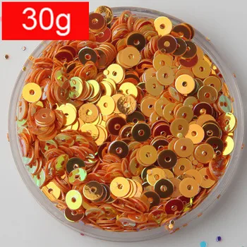 30g 4mm Gold Brilliant Color Sequins Multi-colored Round Paillette DIY Accessories High Quality Orange
30g 4mm Gold Brilliant Color Sequins Multi-colored Round Paillette DIY Accessories High Quality Orange