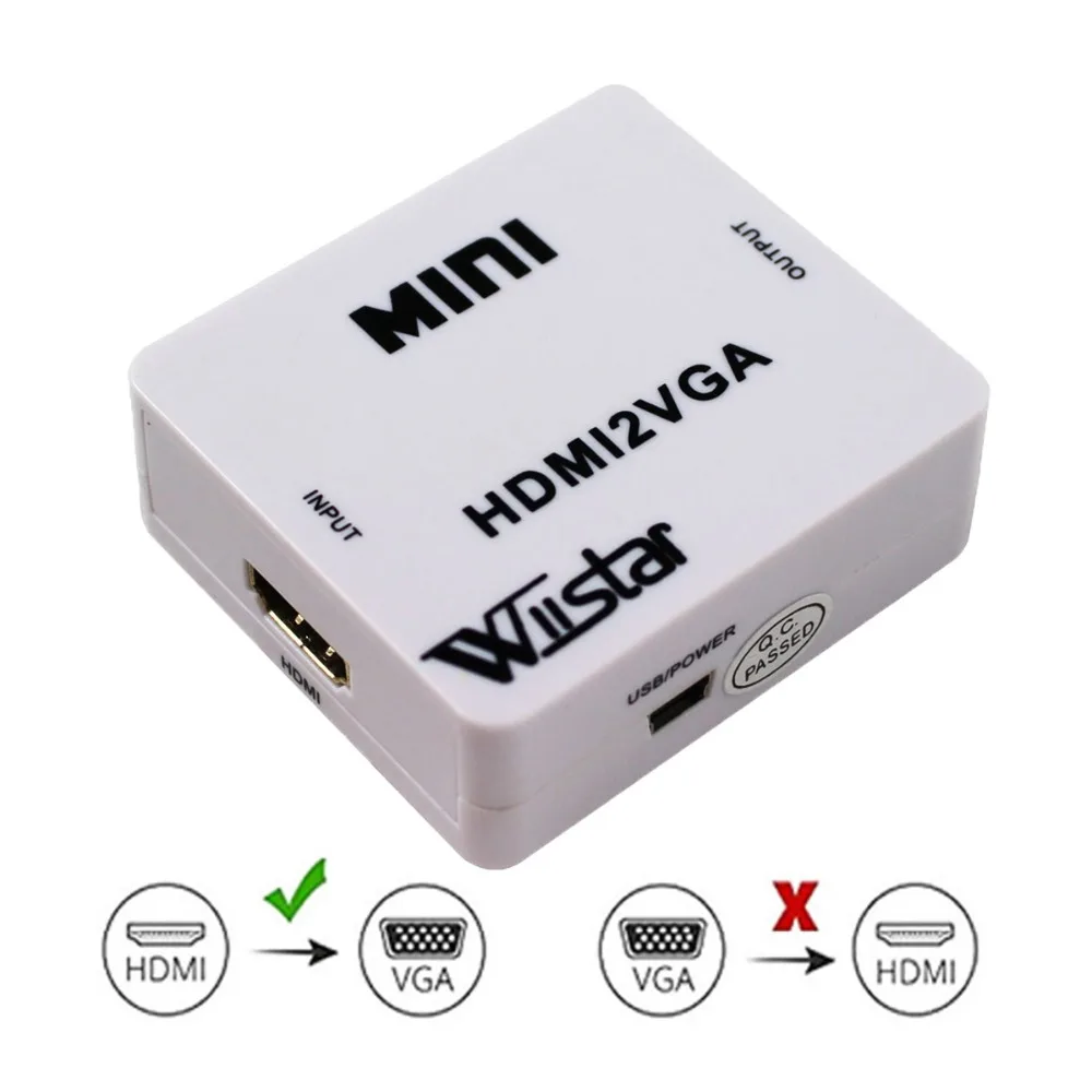 Mini HDMI to VGA Converter Audio Video Signal Output Adapter HDMI2VGA Support 1080P HDMI In VGA Output for DVD Laptop HDTV White
Mini HDMI to VGA Converter Audio Video Signal Output Adapter HDMI2VGA Support 1080P HDMI In VGA Output for DVD Laptop HDTV White