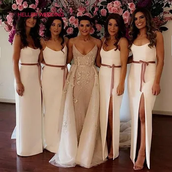 White Bridesmaid Dress Spaghetti Straps Scoop Neck Floor Length Side Slit Women Dress For Wedding Party Bridesmaid Dresses
White Bridesmaid Dress Spaghetti Straps Scoop Neck Floor Length Side Slit Women Dress For Wedding Party Bridesmaid Dresses