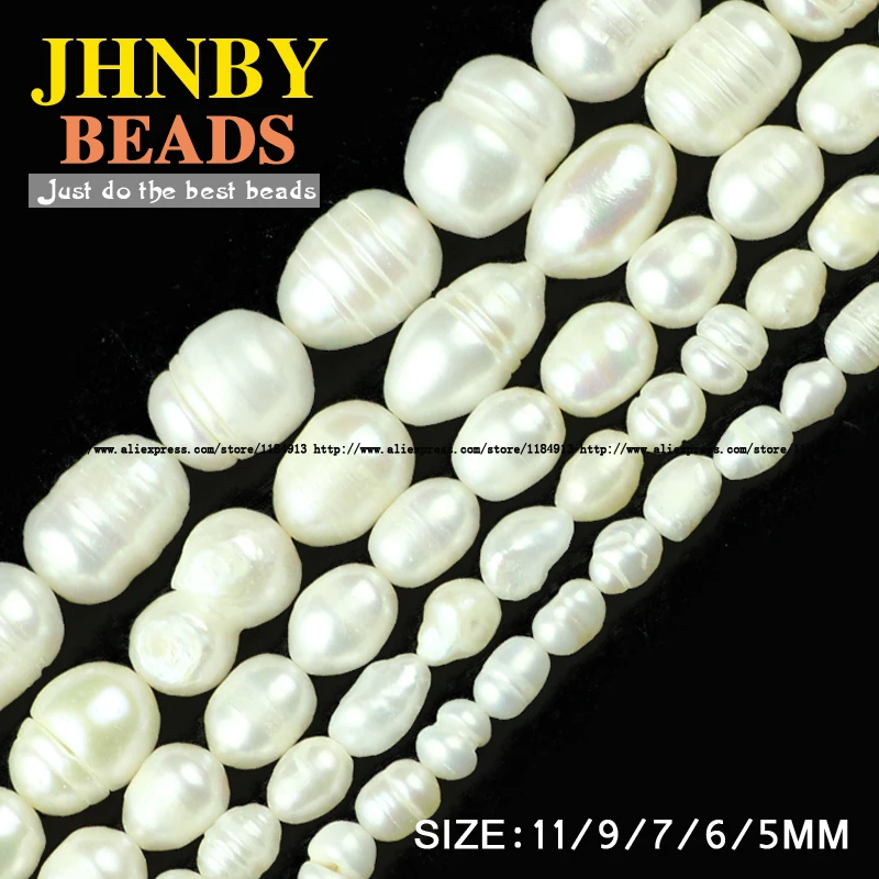 JHNBY Rice grains pearls beads High quality Natural White Pearls Stone oval Loose beads 5/6/7/9/11MM Jewelry bracelet making DIY
JHNBY Rice grains pearls beads High quality Natural White Pearls Stone oval Loose beads 5/6/7/9/11MM Jewelry bracelet making DIY