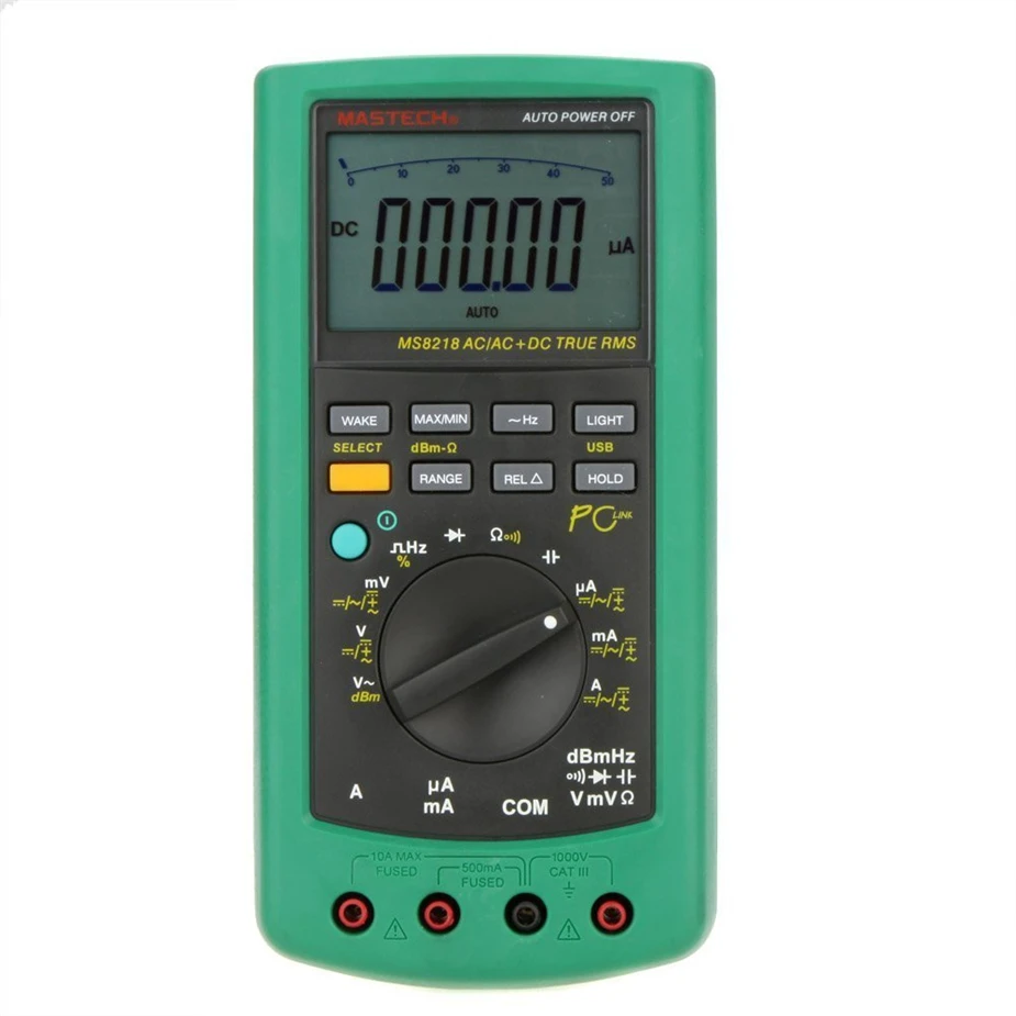 MASTECH MS8218 Digital Multimeter 50000 Counts multifunction True RMS PC USB DMM 5 1/2 Bit auto range tester Ammeter Multitester
MASTECH MS8218 Digital Multimeter 50000 Counts multifunction True RMS PC USB DMM 5 1/2 Bit auto range tester Ammeter Multitester