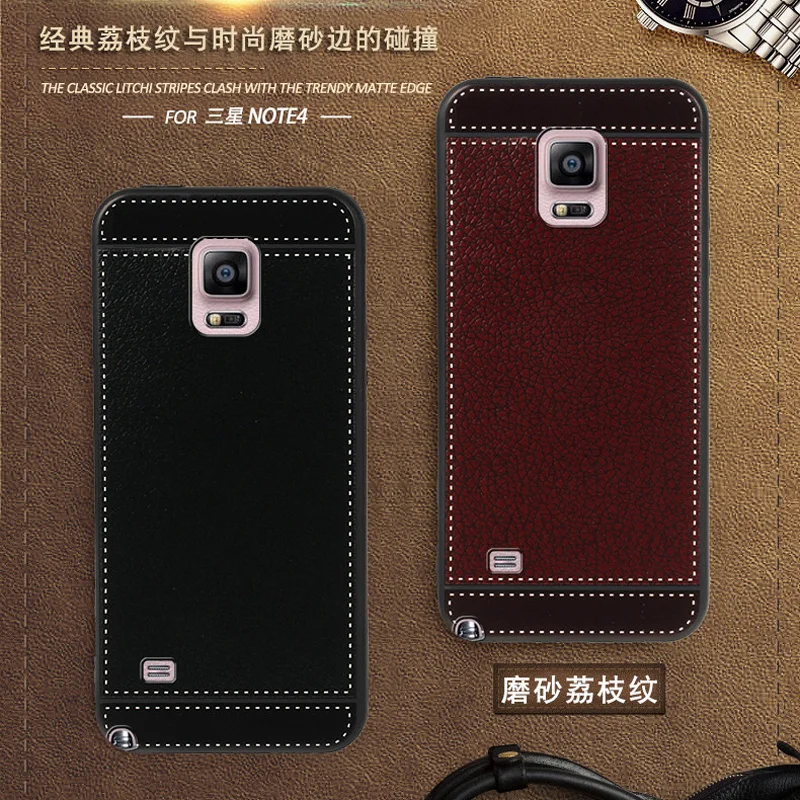 Case for Samsung Galaxy Note 4 Case leather 5.7" Soft Black silicone Classic litchi stripes Cover for Samsung Note 4 N910F
Case for Samsung Galaxy Note 4 Case leather 5.7" Soft Black silicone Classic litchi stripes Cover for Samsung Note 4 N910F
