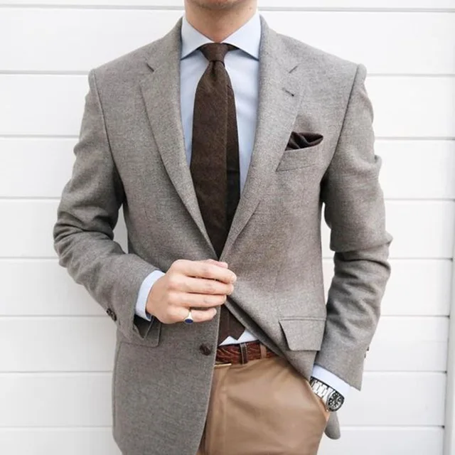 Fashion Custom Made Men Suits Grey Suits For Business Wedding Classic Blazer Jacket Tailor Made Male Tuxedos Homecoming Costume
Fashion Custom Made Men Suits Grey Suits For Business Wedding Classic Blazer Jacket Tailor Made Male Tuxedos Homecoming Costume