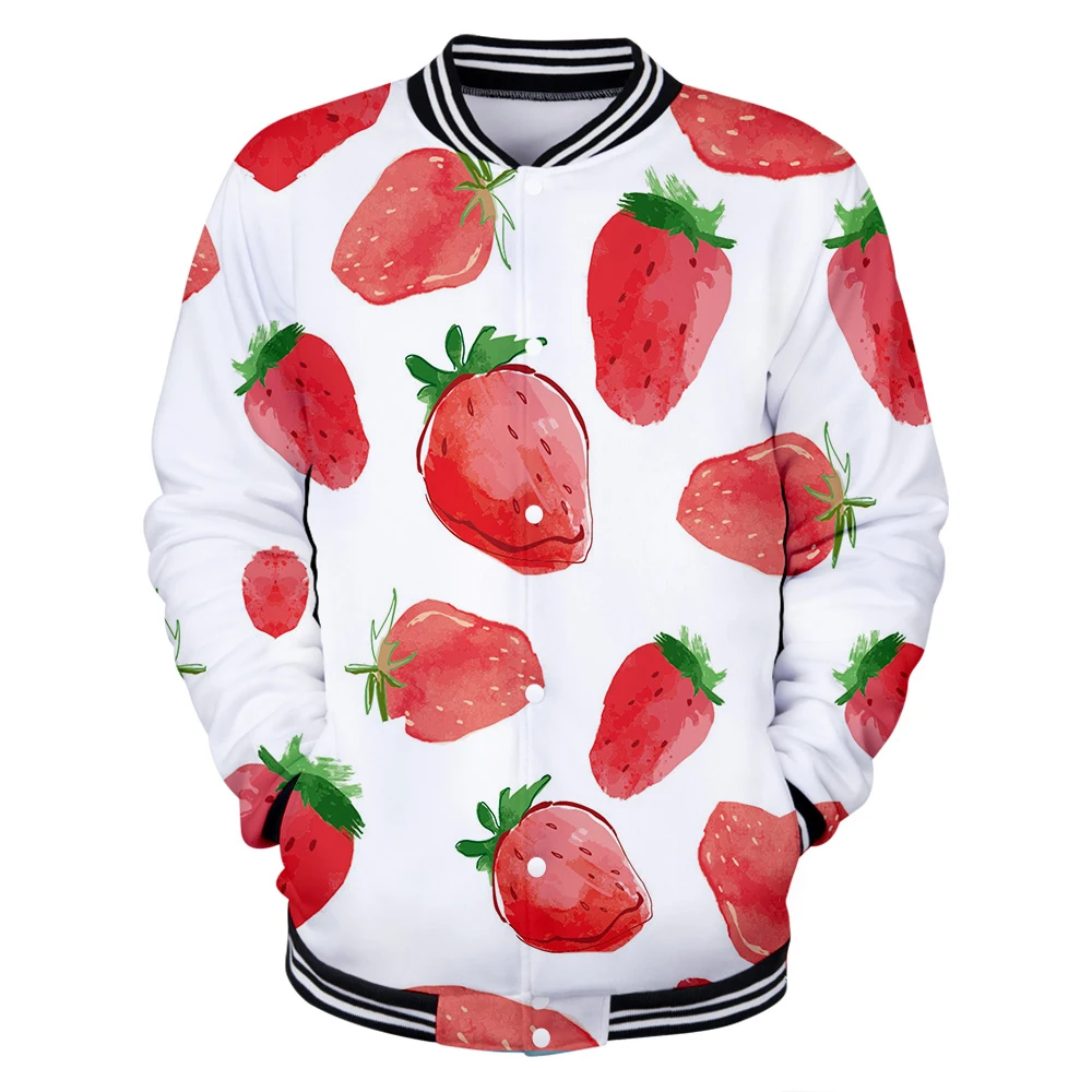 Hot 3D Fruits Baseball jacket Men Women Fall Winter Harajuku Baseball uniform print Strawberry boys girls 3D jacket Tops
Hot 3D Fruits Baseball jacket Men Women Fall Winter Harajuku Baseball uniform print Strawberry boys girls 3D jacket Tops