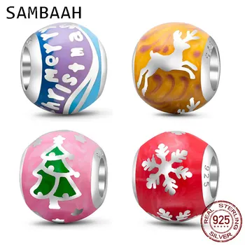 Sambaah High Class Enamel Merry Christmas Charms 925 Sterling Silver Xmas Reindeer Tree Beads for Original Pandora DIY Bracelet
Sambaah High Class Enamel Merry Christmas Charms 925 Sterling Silver Xmas Reindeer Tree Beads for Original Pandora DIY Bracelet