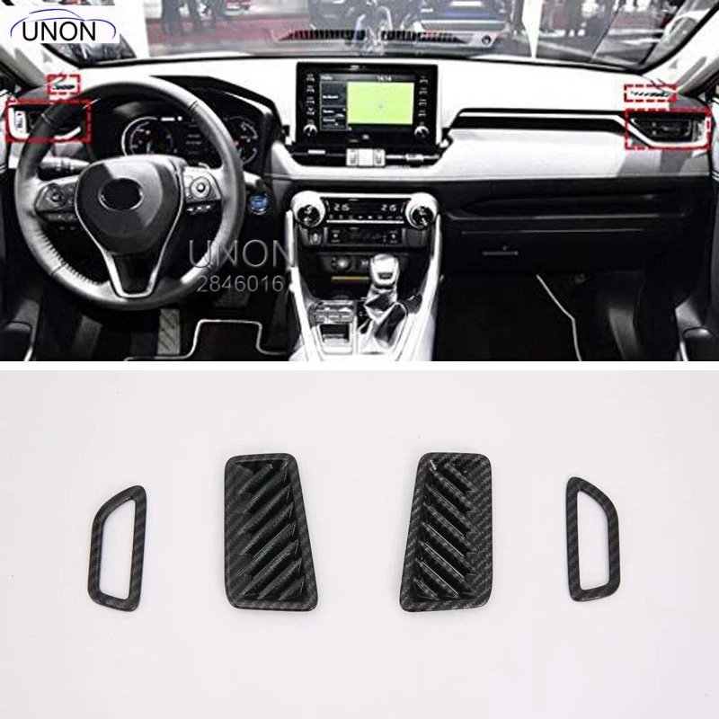 Car Accessories Dashboard Console Upper Air Vent Trim ABS Carbon Fiber Style 4PCS for Toyota RAV4 XA50 2019+
Car Accessories Dashboard Console Upper Air Vent Trim ABS Carbon Fiber Style 4PCS for Toyota RAV4 XA50 2019+