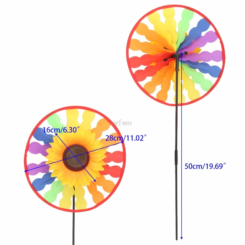 Sunflower Windmill Whirligig Wind Spinner Home Yard Garden Decor Kids Child Toy Drop ship
Sunflower Windmill Whirligig Wind Spinner Home Yard Garden Decor Kids Child Toy Drop ship