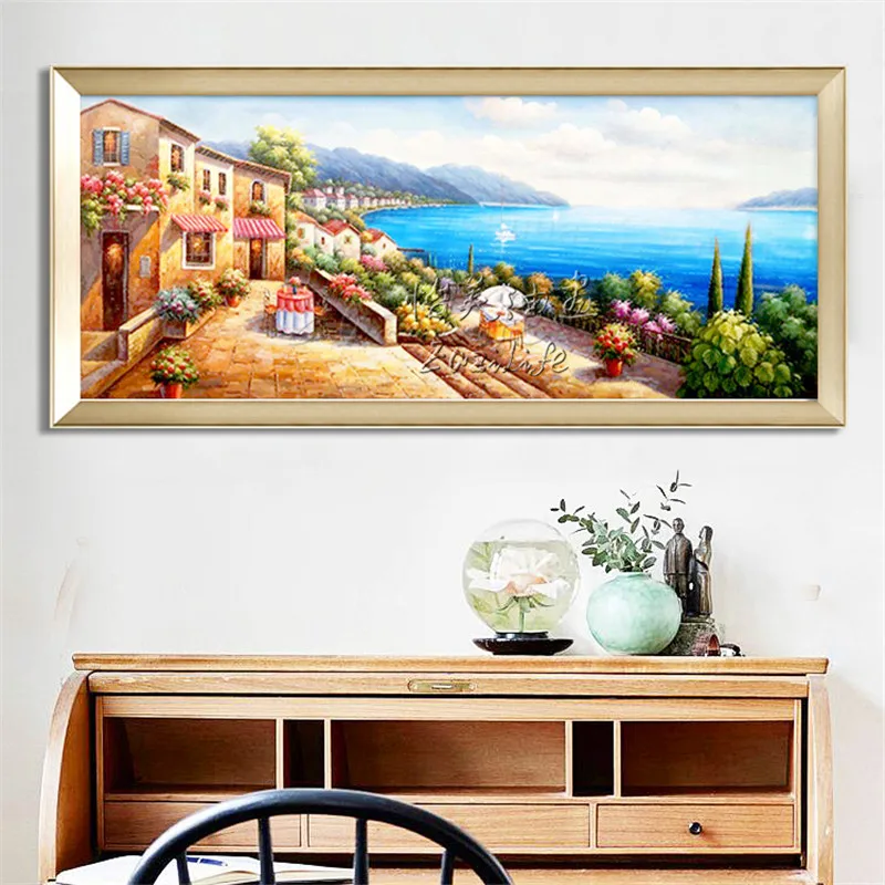 Hand-painted Mediterranean Sea view room painted the sitting room decorates a wall painting on the canvas art wallpaper image 34
Hand-painted Mediterranean Sea view room painted the sitting room decorates a wall painting on the canvas art wallpaper image 34
