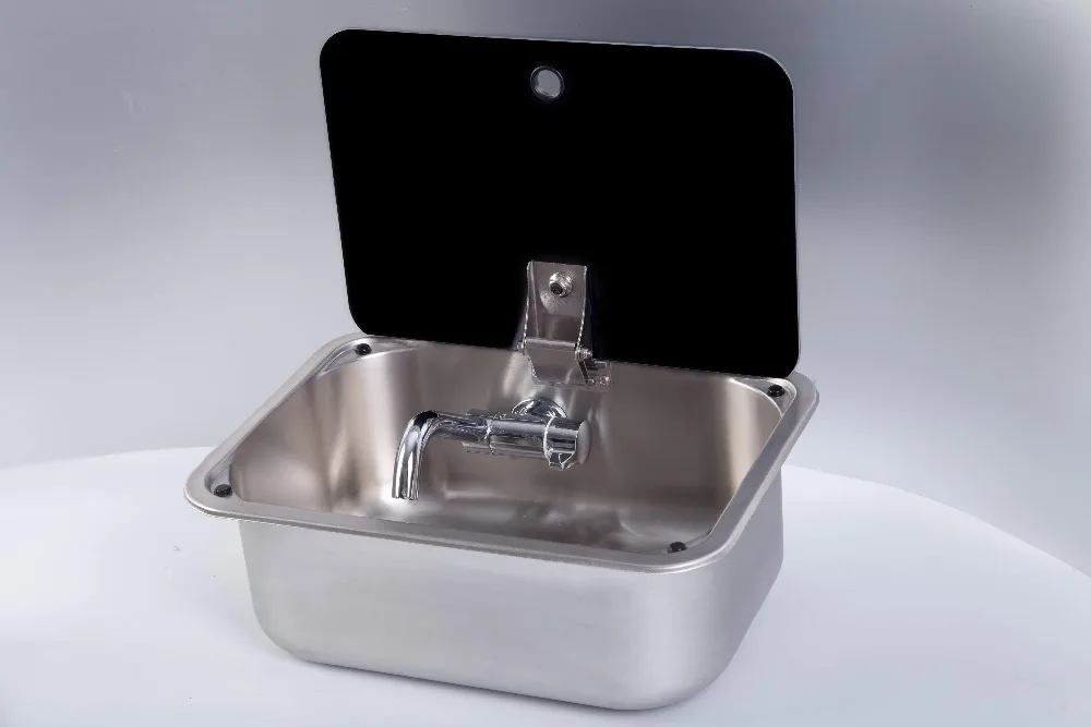 Boat Caravan Camper Stainless Steel Sink with Tempered Glass Lid 380*280*136mm GR-566A
Boat Caravan Camper Stainless Steel Sink with Tempered Glass Lid 380*280*136mm GR-566A