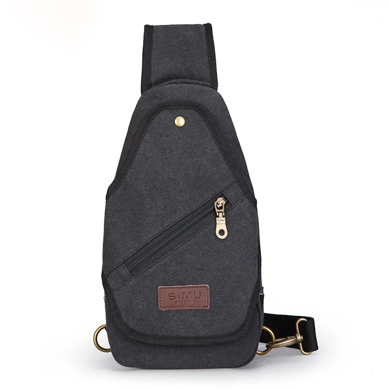 Vintage men's chest pack sports canvas bags multifunctional outdoor small Crossbody Shoulder Back Pack 
Vintage men's chest pack sports canvas bags multifunctional outdoor small Crossbody Shoulder Back Pack