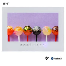 Souria 15.6 "לבן LED אמבטיה שטוח מסך IP66 עמיד למים ללא מסגרת טלוויזיה מדורג אנדרואיד חכם טלוויזיה(China)