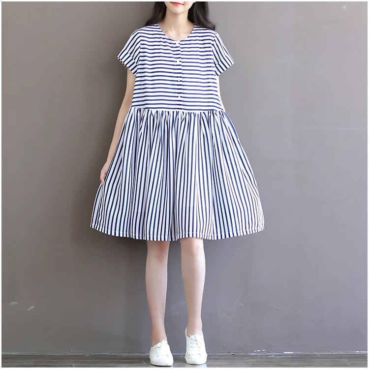 Mori girl summer fashion white blue striped dress 2019 new arrival short sleeve elegant chiffon dress
Mori girl summer fashion white blue striped dress 2019 new arrival short sleeve elegant chiffon dress