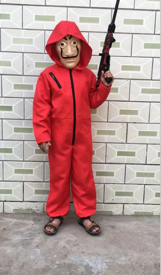 La Casa De Papel Cosplay Costume + Face Mask 2pcs Kids Costume Salvador Dali Cosplay Movie Mask Money Heist The House of Paper
La Casa De Papel Cosplay Costume + Face Mask 2pcs Kids Costume Salvador Dali Cosplay Movie Mask Money Heist The House of Paper