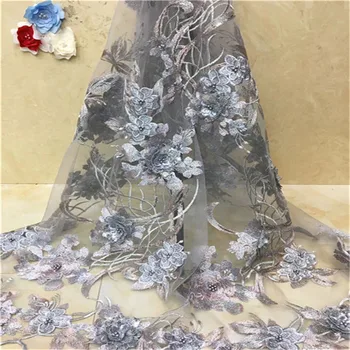Fashion African Lace Fabric High Quality Tulle 3D Flower Lace Nigerian Lace Fabric 2019 High Quality Lace With Beaded 5yards X5
Fashion African Lace Fabric High Quality Tulle 3D Flower Lace Nigerian Lace Fabric 2019 High Quality Lace With Beaded 5yards X5