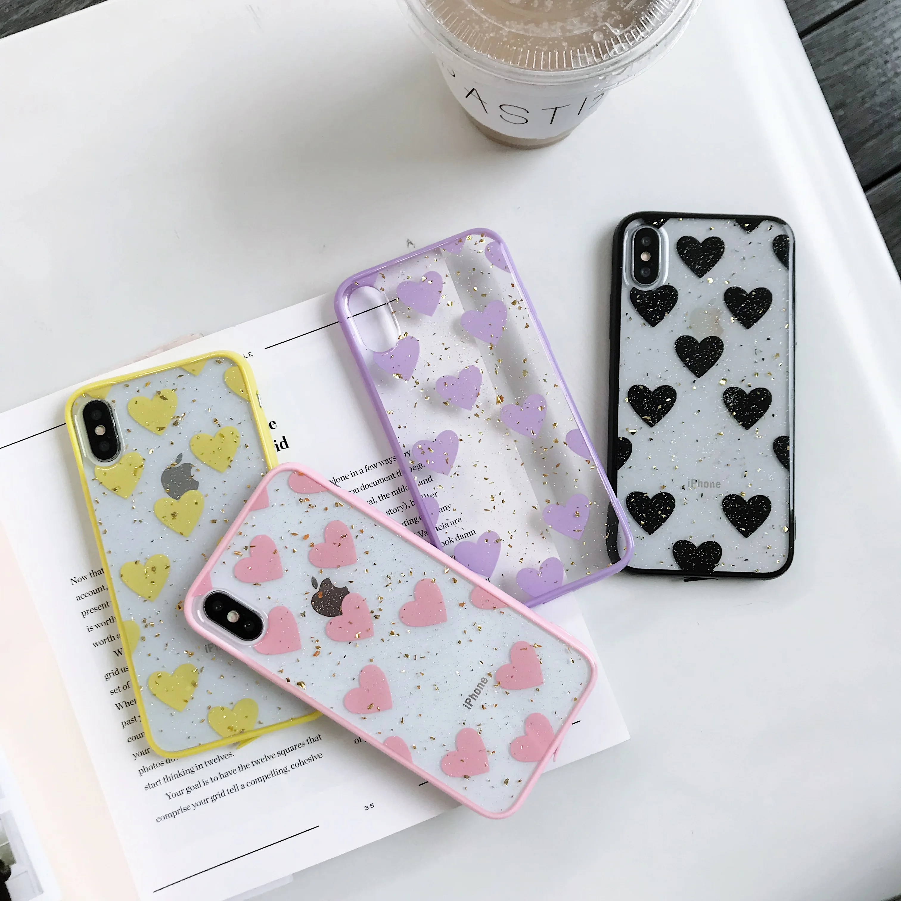 Bling Gold Foil Color Small Love Heart Phone Case For iPhone XS MAX XR X 8 7 Plus Case Yellow Black For iPhone 6 6s Case Cover
Bling Gold Foil Color Small Love Heart Phone Case For iPhone XS MAX XR X 8 7 Plus Case Yellow Black For iPhone 6 6s Case Cover