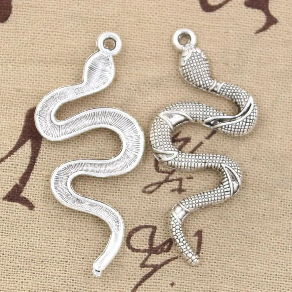 3pcs Charms snake cobra 53x23mm Antique Making pendant fit,Vintage Tibetan Silver,DIY bracelet necklace
3pcs Charms snake cobra 53x23mm Antique Making pendant fit,Vintage Tibetan Silver,DIY bracelet necklace