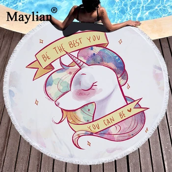 Cute unicorn Tassel Mandala Tapestry Bohemian Round Beach Towel Mat Floral Toalla Sunblock Boho Style Blanket T282 
Cute unicorn Tassel Mandala Tapestry Bohemian Round Beach Towel Mat Floral Toalla Sunblock Boho Style Blanket T282