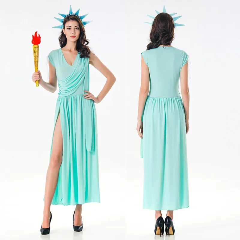 Women Sexy Greek Goddess Roman Lady Egyptian Costume Cosplay Blue Jumpsuit Robe Fancy Dress for Female Adult Halloween Costumes
Women Sexy Greek Goddess Roman Lady Egyptian Costume Cosplay Blue Jumpsuit Robe Fancy Dress for Female Adult Halloween Costumes