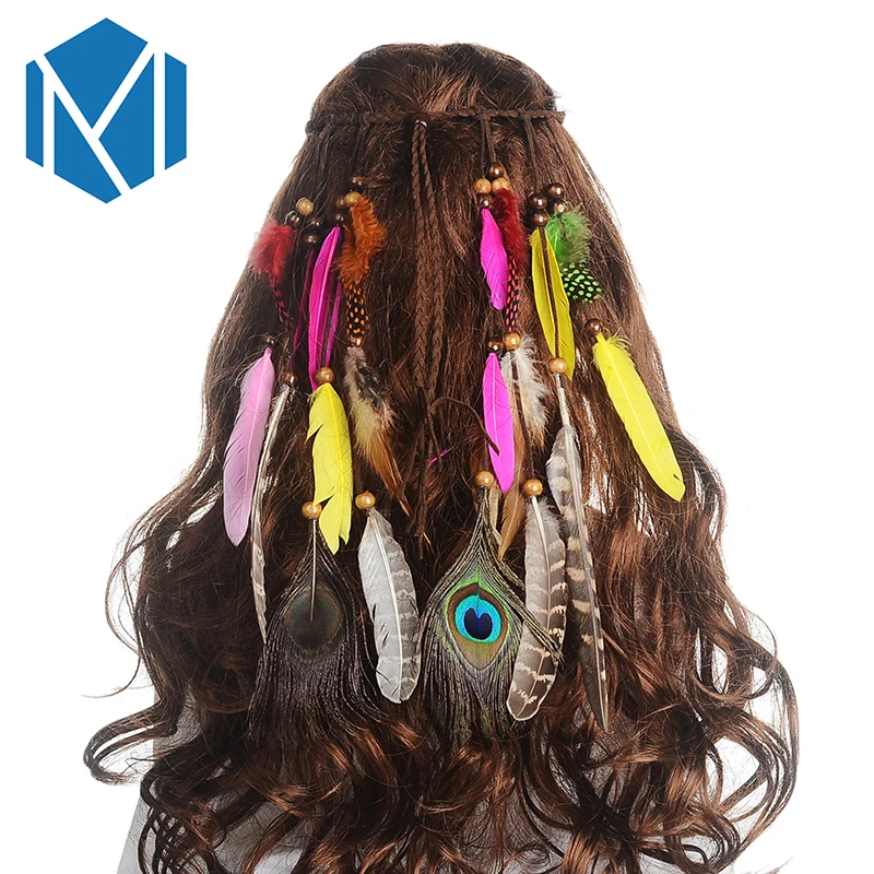 M MISM Girls Fashion Boho Colorful Feather Headband Festival Hippie Hair Band Accessories for Women Styling Peacock Headdress
M MISM Girls Fashion Boho Colorful Feather Headband Festival Hippie Hair Band Accessories for Women Styling Peacock Headdress