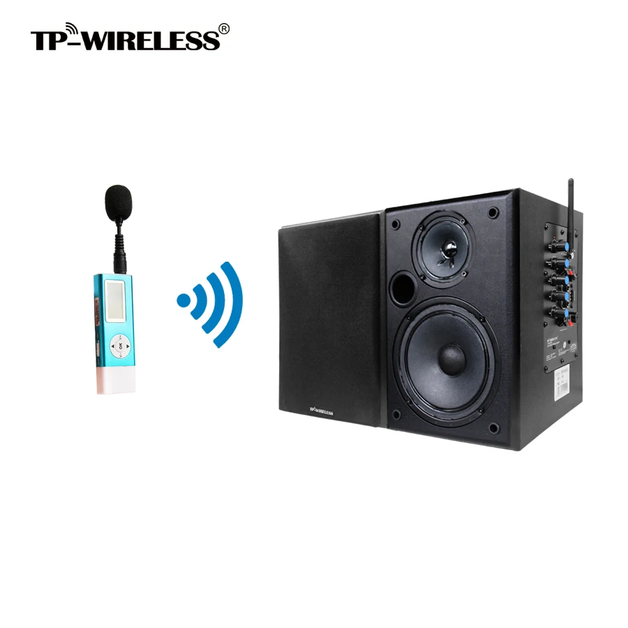 

TP-WIRELESS 2.4GHz Wireless Teacher Speaker System Clip Microphone and Black Speaker for Classroom /Church/Conference Room/Hotel
