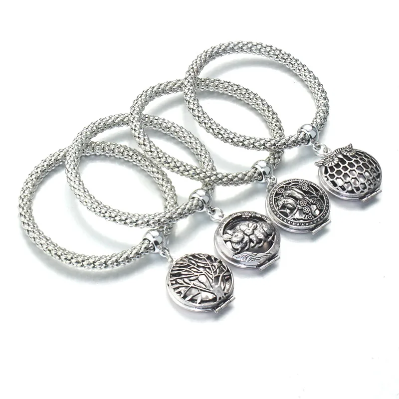 Locket Aromatherapy Essential Oil Diffusing Bracelets Bangles Silver Charm Bracelets Popcorn Chain Jewelry Women Bracelet 8824
Locket Aromatherapy Essential Oil Diffusing Bracelets Bangles Silver Charm Bracelets Popcorn Chain Jewelry Women Bracelet 8824