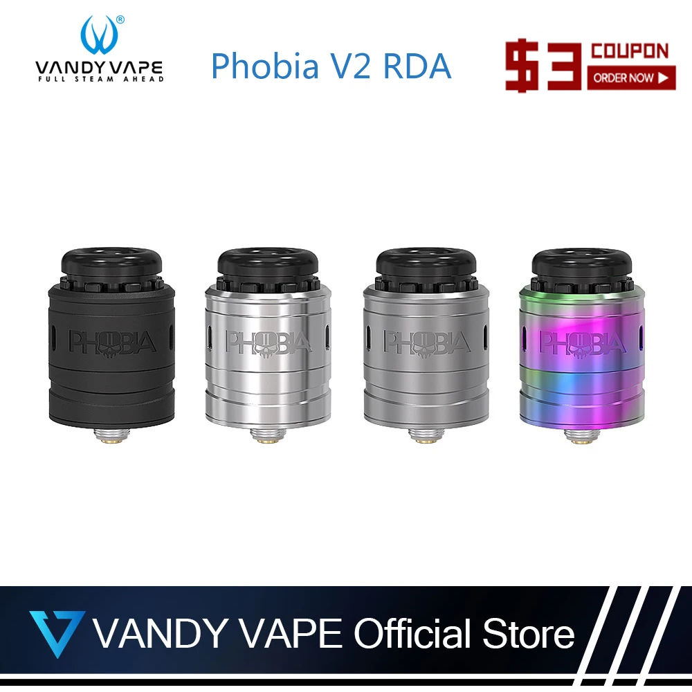 

Vandy Vape Berserker V2 MTL RDA Tank Atomizer 1.5ml 22mm VS vandyvape Phobia V2 Fit Electronic Cigarette Mods