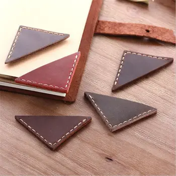 Vintage Bookmarks Genuine Leather Corner Triangle Bookmarks Page Marker Handmade Memo Stationery Gift School Supplies
Vintage Bookmarks Genuine Leather Corner Triangle Bookmarks Page Marker Handmade Memo Stationery Gift School Supplies
