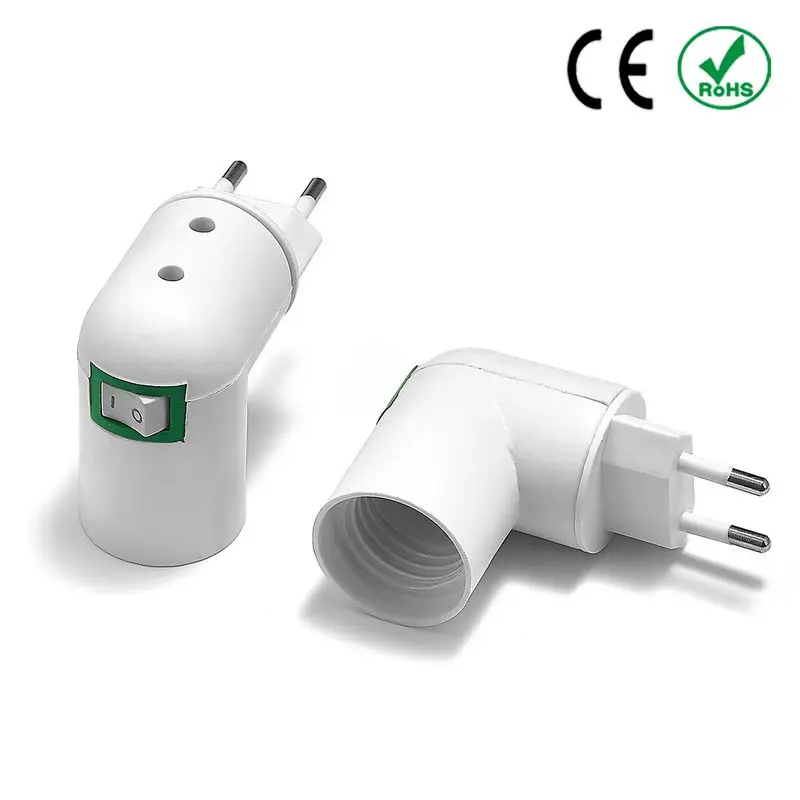 E27 To EU Plug Adapter ON/OFF Switch E26 To EU Lamp Adapter Base Socket Lamp Holder Bulb Light Screw Fixing E27 Socket Connector
E27 To EU Plug Adapter ON/OFF Switch E26 To EU Lamp Adapter Base Socket Lamp Holder Bulb Light Screw Fixing E27 Socket Connector