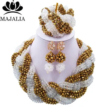 Majalia African Classic Women Jewelry Set Golden color clear ab Nigerian Wedding Jewelery Sets 12CB0029
Majalia African Classic Women Jewelry Set Golden color clear ab Nigerian Wedding Jewelery Sets 12CB0029