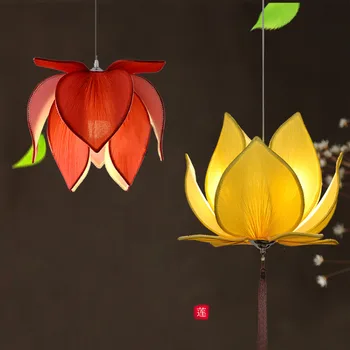New Chinese fabric Lotus led pendant lights lamp Classical handmade lotus flower pendant lighting e27 buddhist temple Restaurant
New Chinese fabric Lotus led pendant lights lamp Classical handmade lotus flower pendant lighting e27 buddhist temple Restaurant