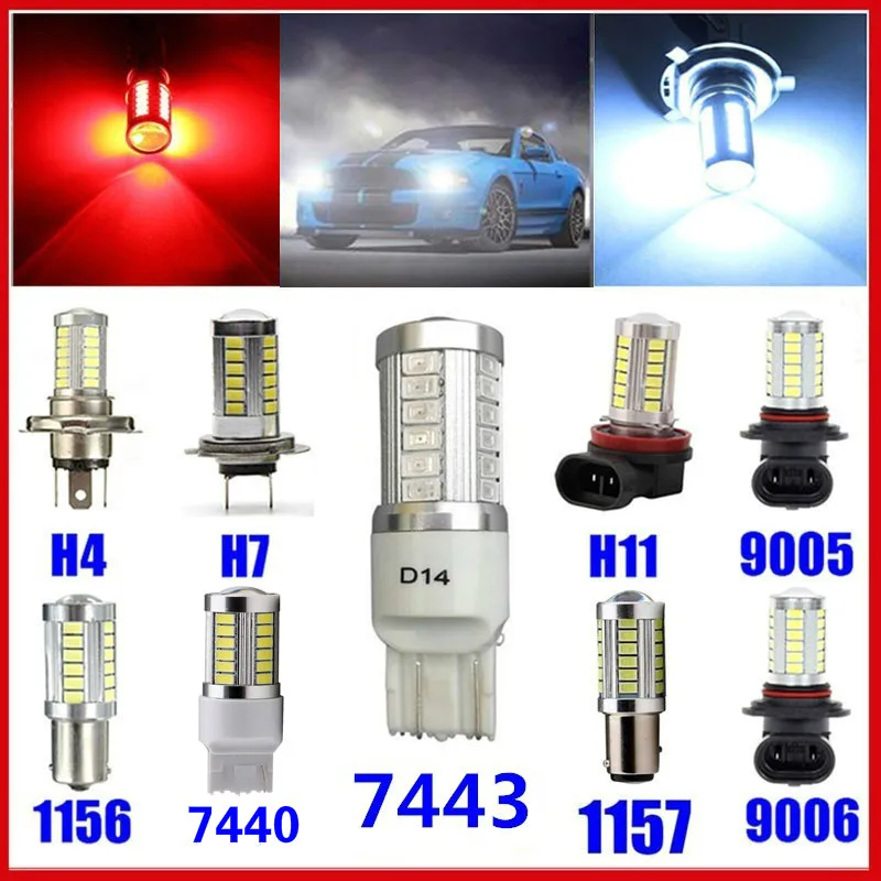 1pcs Car H8 H11 led 9006 h4 h7 hi/lo Headlights 5630 33SMD LED Fog Lamp Light Bulb Turning DC12V 1156 P21W BA15S
1pcs Car H8 H11 led 9006 h4 h7 hi/lo Headlights 5630 33SMD LED Fog Lamp Light Bulb Turning DC12V 1156 P21W BA15S