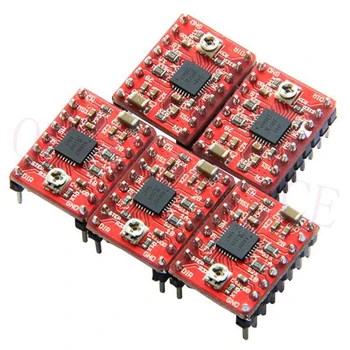 

5pcs/lot StepStick A4988 Stepper Driver & Heatsink For Pololu Reprap Prusa Mendel RAMPS ,3d printer parts/kit Free shipping