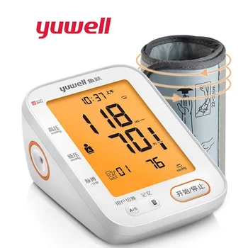 

Yuwell Automatic Blood Pressure Monitor Large LCD Heart Beat Rate Pulse Meter Tonometer Sphygmomanometer Pulsometer YE680B