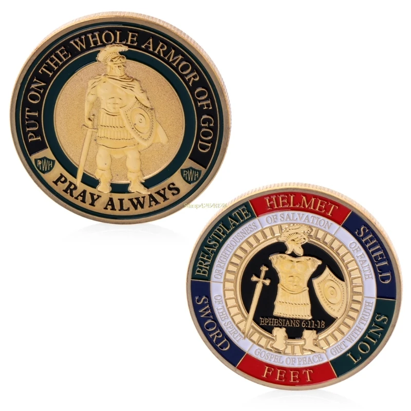 2018 Meaningful Gold Plated Put On The Whole Armor Of God Coins Commemorative Challenge Coin
2018 Meaningful Gold Plated Put On The Whole Armor Of God Coins Commemorative Challenge Coin