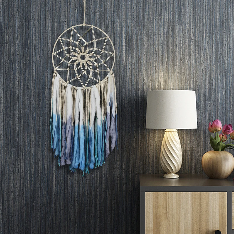 Round Tassel Wall Tapestry Macrame Bohemian Art Handmade Blue Cotton Tapestry Hotel Apartment Home Bedroom Bedroom Wall Decor
Round Tassel Wall Tapestry Macrame Bohemian Art Handmade Blue Cotton Tapestry Hotel Apartment Home Bedroom Bedroom Wall Decor