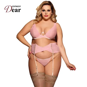 Comeondear Transparent Lingerie Conjuntos Lenceria Mujer Porte Jaretelles Sexy RB80465 Pink 3 Piece Lace Bra Women Erotic Sexi
Comeondear Transparent Lingerie Conjuntos Lenceria Mujer Porte Jaretelles Sexy RB80465 Pink 3 Piece Lace Bra Women Erotic Sexi