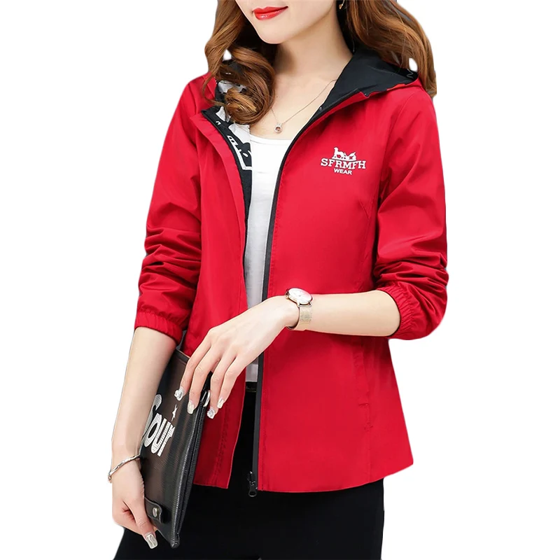 2019 New Spring Autumn Jacket Coat Women Fashion Double-sided wear Plus size coats Women's loose Casual Hooded Outerwear 4XL F26
2019 New Spring Autumn Jacket Coat Women Fashion Double-sided wear Plus size coats Women's loose Casual Hooded Outerwear 4XL F26