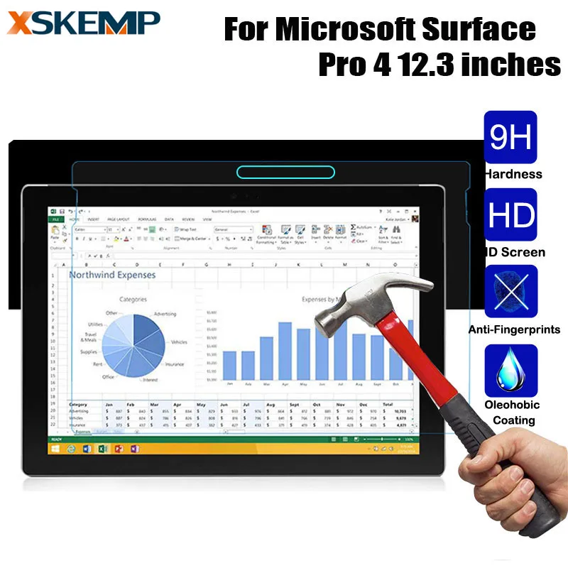 Anti-Scratch 0.3mm 2.5D Tempered Glass For Microsoft Surface Pro 4 12.3 inch HD Screen Protector Protective Premium Tablet Film
Anti-Scratch 0.3mm 2.5D Tempered Glass For Microsoft Surface Pro 4 12.3 inch HD Screen Protector Protective Premium Tablet Film