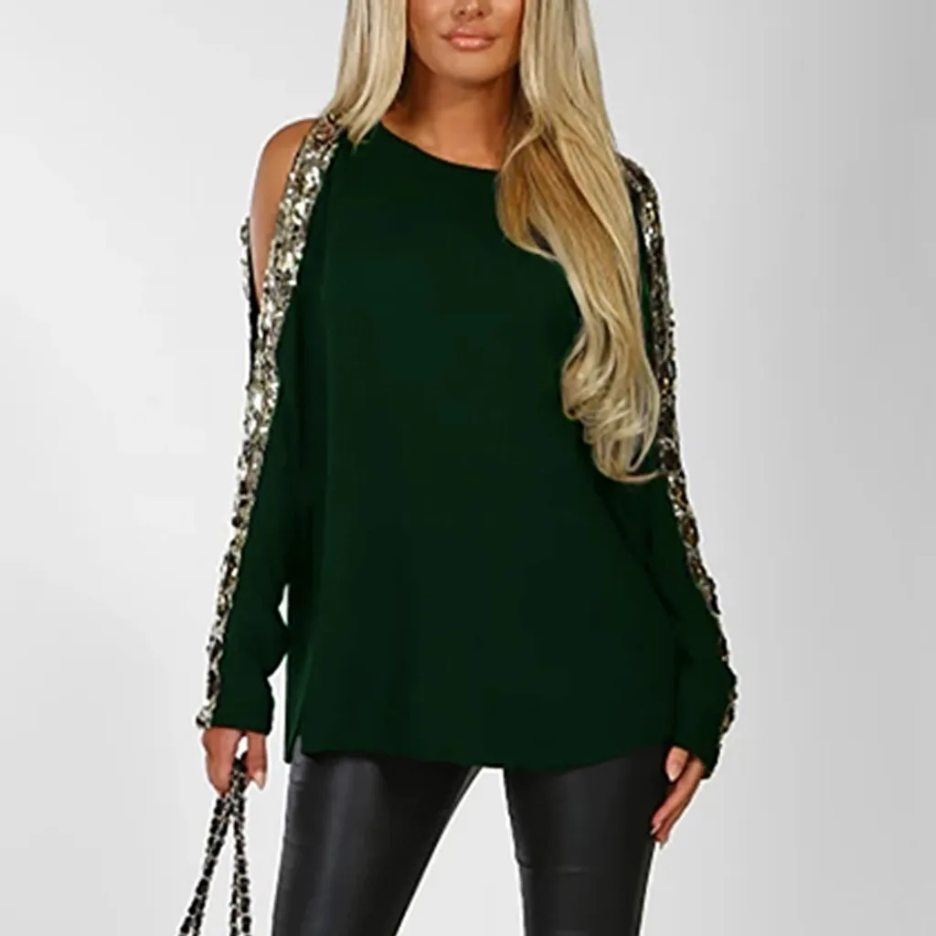 2019 Spring Women T Shirt Casual O-Neck Sequins Ladies Tee Shirt Long Sleeve Hollow Out Loose Tee Tops T-Shirt
2019 Spring Women T Shirt Casual O-Neck Sequins Ladies Tee Shirt Long Sleeve Hollow Out Loose Tee Tops T-Shirt