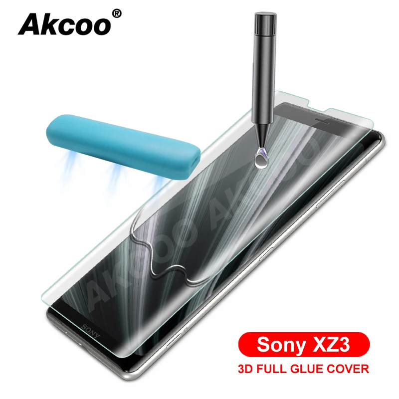 Akcoo Tempered Glass Screen Protector for Sony XZ3 full cover protective glass with UV full glue for sony xz3 screen protector
Akcoo Tempered Glass Screen Protector for Sony XZ3 full cover protective glass with UV full glue for sony xz3 screen protector