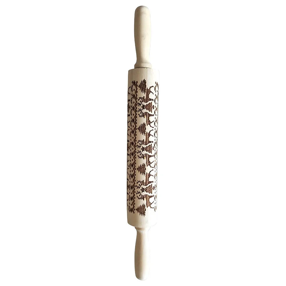 Christmas Rolling Pin Engraved Carved Wood Embossed Cookies Noodle Biscuit Fondant Cake Rolling Pin Kitchen Tool 35-43cm1N2
Christmas Rolling Pin Engraved Carved Wood Embossed Cookies Noodle Biscuit Fondant Cake Rolling Pin Kitchen Tool 35-43cm1N2
