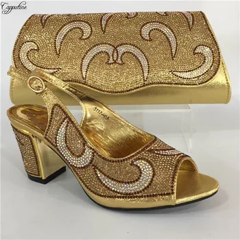 Wonderful gold high heel pump shoes with handbag set fashion party sandals and bag GY16 heel height 6cm
Wonderful gold high heel pump shoes with handbag set fashion party sandals and bag GY16 heel height 6cm