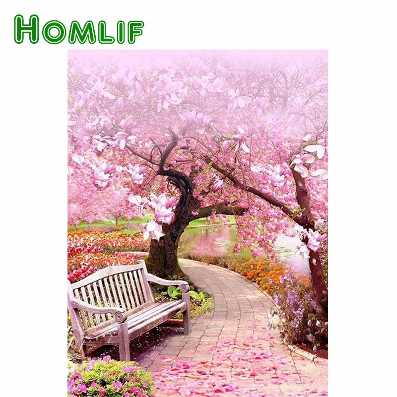 HOMLIF Full 5D Diy Diamond Painting "Cherry Blossom Street" 3D Diamond Painting Round Rhinestones Diamond Painting Embroidery
HOMLIF Full 5D Diy Diamond Painting "Cherry Blossom Street" 3D Diamond Painting Round Rhinestones Diamond Painting Embroidery