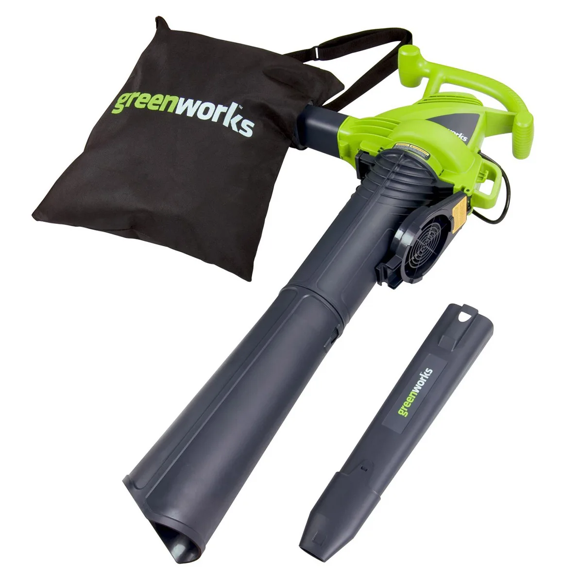 Садовый пылесос cleaner Greenworks GBV2800 (Мощность 2800Вт, производи. 750 м3/час, объем 45л, выдув, мульчирование)