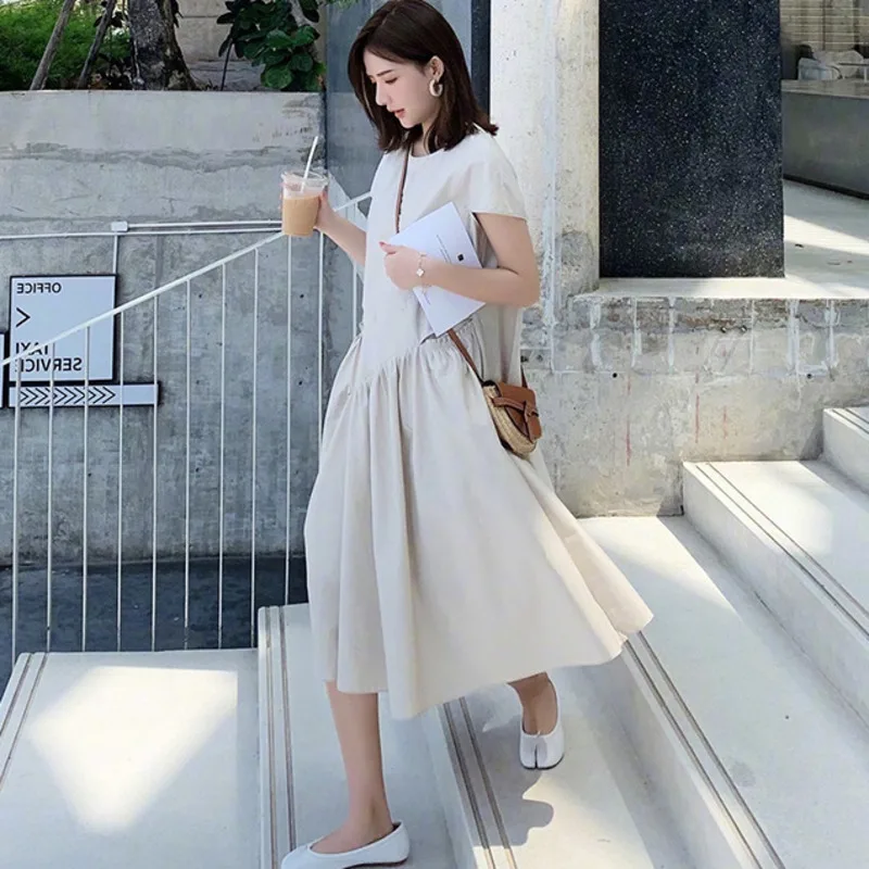 LANMREM 2019 Spring Summer New Fashion Casual Loose Women Solid Color Pleated Waist Waist Asymmetric Dress TC038
LANMREM 2019 Spring Summer New Fashion Casual Loose Women Solid Color Pleated Waist Waist Asymmetric Dress TC038