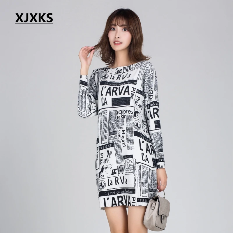 XJXKS Sweater Dress Autumn 2019 Sweater Women Pullover Shirt Long Printed Sweater Women Clothing Knitted Jumper Streetwear
XJXKS Sweater Dress Autumn 2019 Sweater Women Pullover Shirt Long Printed Sweater Women Clothing Knitted Jumper Streetwear