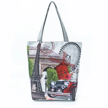 2018 Canvas Shoulder Bag Eiffel Tower Printed Lady's Bag Women's Ferris Wheel Printed Women Handbag Zipper Bag Women Sac A Main
2018 Canvas Shoulder Bag Eiffel Tower Printed Lady's Bag Women's Ferris Wheel Printed Women Handbag Zipper Bag Women Sac A Main