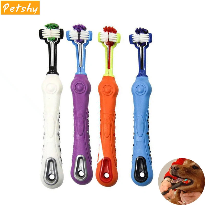 Petshy Pet Dog Toothbrush Three Sided Teeth Care Cleaning Brush Non-slip Handle Perfect Cleaning Mouth Dog Cat Cleaning Supplies
Petshy Pet Dog Toothbrush Three Sided Teeth Care Cleaning Brush Non-slip Handle Perfect Cleaning Mouth Dog Cat Cleaning Supplies