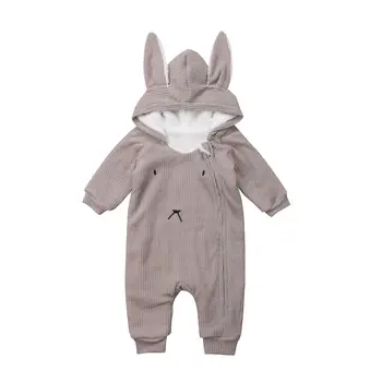 Newborn Baby Boys Girls Winter 3D Rabbit Ears Hooded Long Sleeve Romper Zipper Thicken Jumpsuit Outfits
Newborn Baby Boys Girls Winter 3D Rabbit Ears Hooded Long Sleeve Romper Zipper Thicken Jumpsuit Outfits